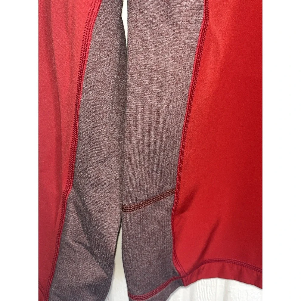 The North‎ Face 1/4 Zip Fleece Mens Red/Rust Pullover Longsleeve Shirt Size M